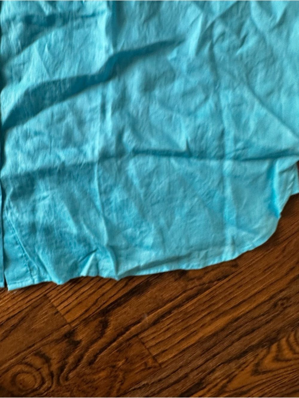 J. Jill Aqua Blue Turquoise Long-Sleeve Linen Button-Down Shirt Women's 3XL NWT - Picture 6 of 10